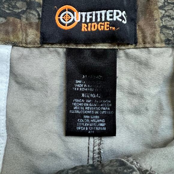Outfitters Ridge Realtree Hardwoods Camouflage Camo Cargo Pants XL Hunt 40 x 32 - Picture 5 of 11